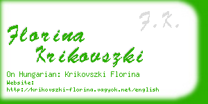 florina krikovszki business card